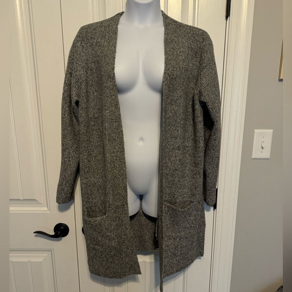 NWT Old Navy Grey Marled Open Front Long Cardigan Size XXL